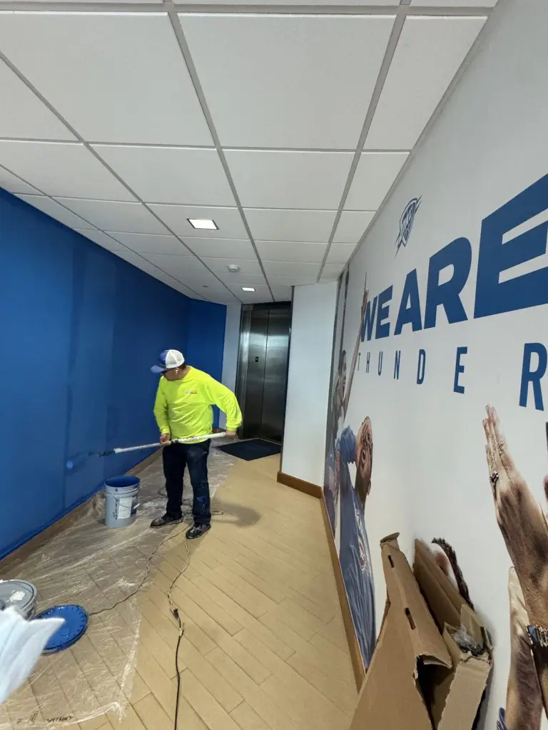 Modern office space painted by OKCity Painting