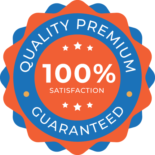 badge-100% -satisfaction Quality guaranteed badge