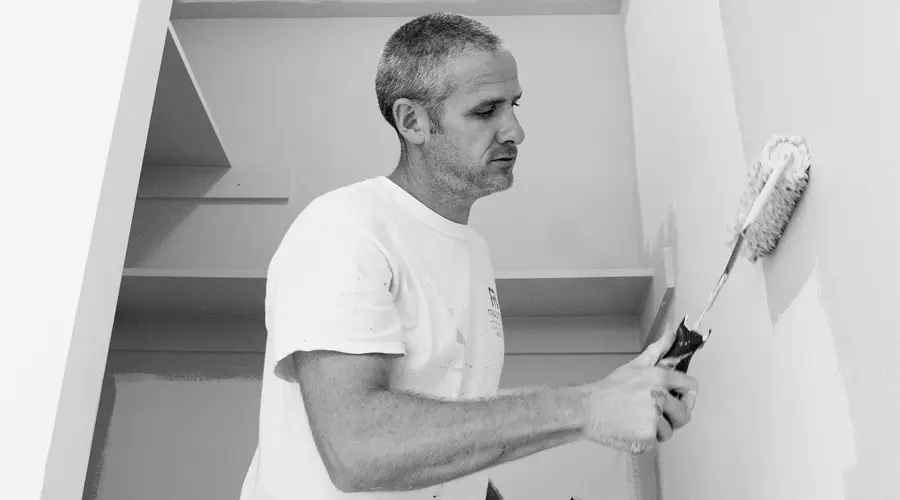 owner-okcity Owner of OKCity Painting Creston working on a wall painting
