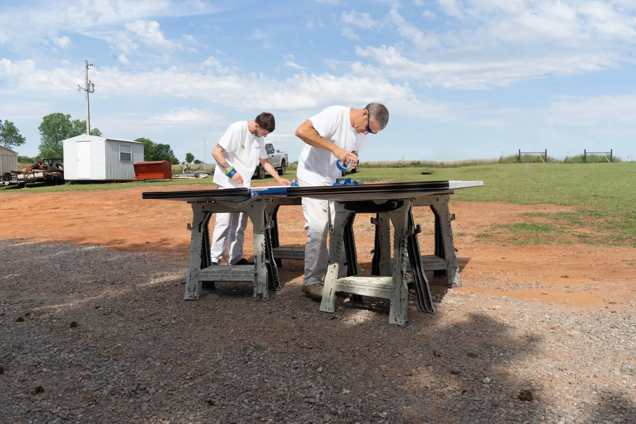 OKCity team member working on open field