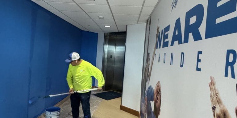 Modern office space painted by OKCity Painting